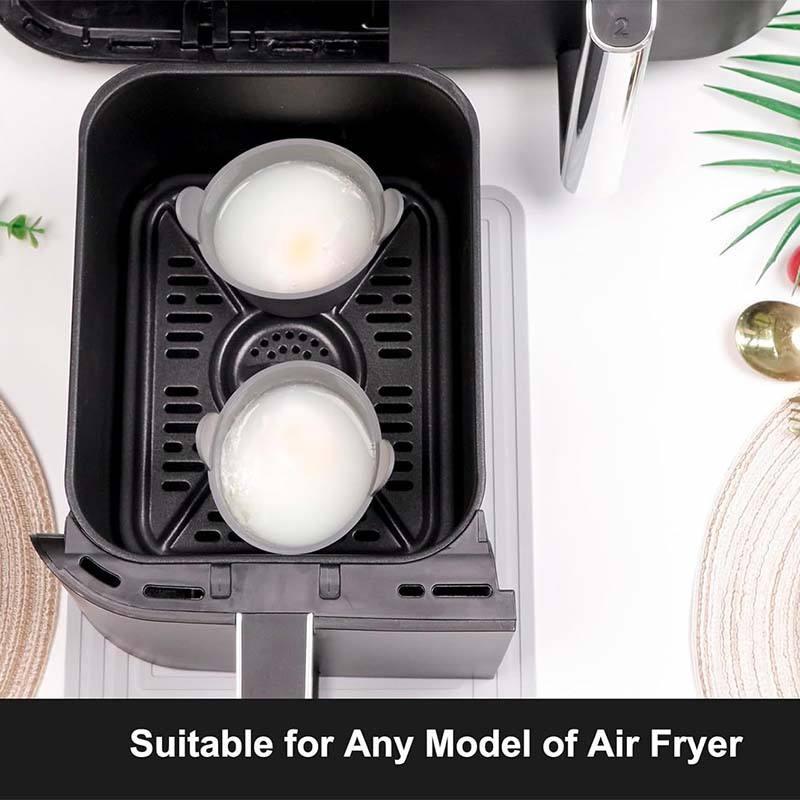 Silicone Air Fryer Egg Mold, Reusable Nonstick Air Fryer Egg Poacher, Silicone Cupcake Baking Cups, Silicone Ramekins for Air Fryer Accessories