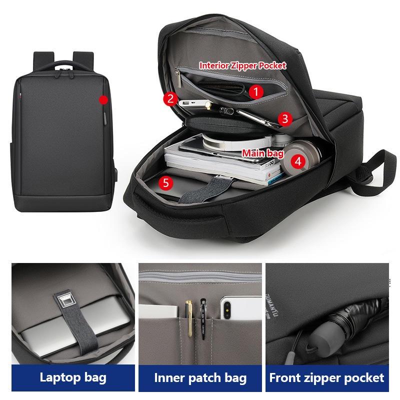 Luxury mens waterproof business Computer usb school backpack bags