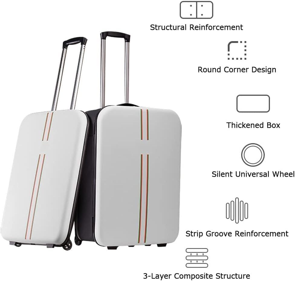 Folding Luggage Pack Collapsible Carry On Luggage Robust and Durable Suitcases with Wheels Travel Suitcase for 20 Inch