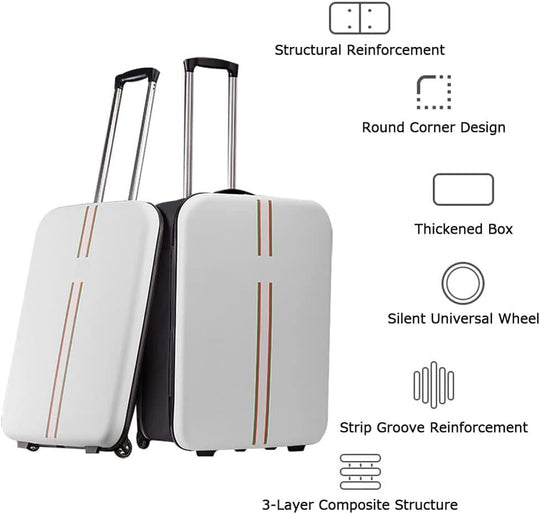 Folding Luggage Pack Collapsible Carry On Luggage Robust and Durable Suitcases with Wheels Travel Suitcase for 20 Inch