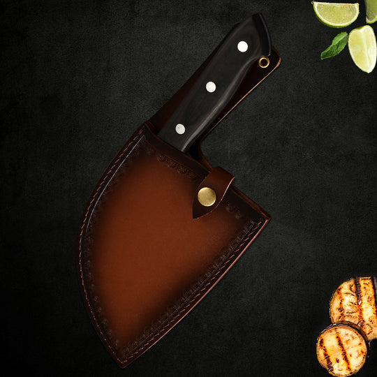 Serbian Chef Knife Full Tang Kitchen Butcher (MOQ 10 Sets)