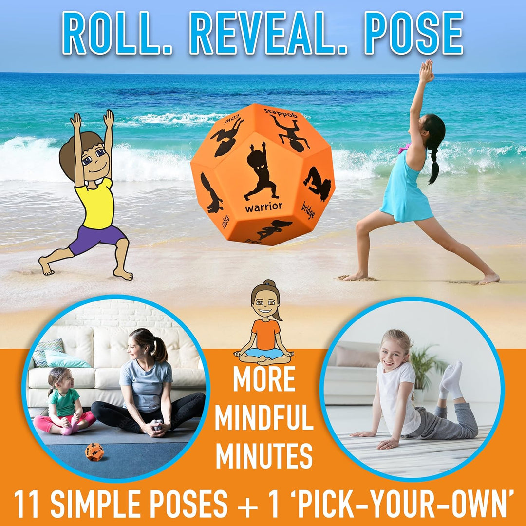 Exercise Dice for Kids,12-Sided Giant Foam Yoga Dice Games for Indoor and Outdoor