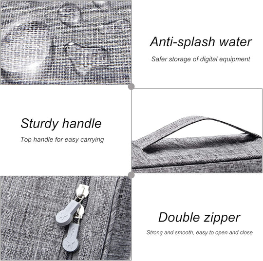 Cable Accessories Bag Waterproof Double Layer Electronics Organizer Portable Storage Case (MOQ 10 Sets)