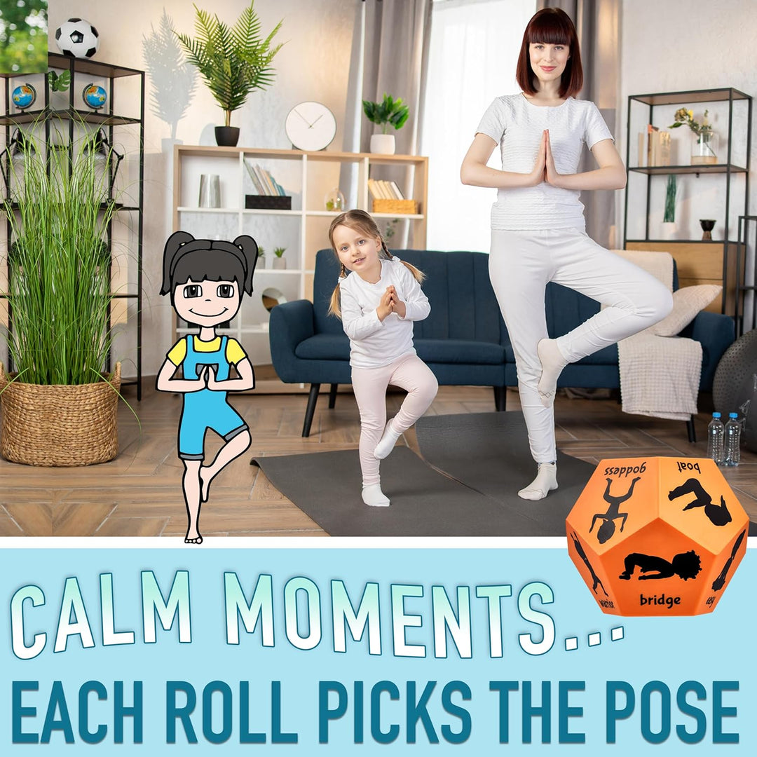 Exercise Dice for Kids,12-Sided Giant Foam Yoga Dice Games for Indoor and Outdoor