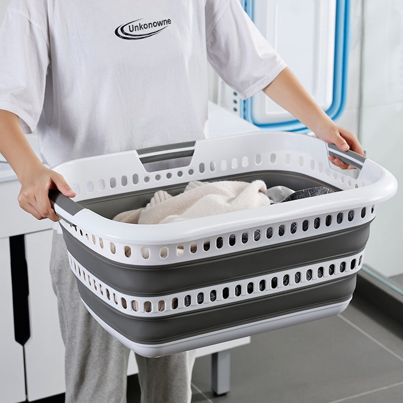 Perfect Space Saving Premium Quality Basket Collapsible Plastic Laundry Basket Pop Up Storage Organizer