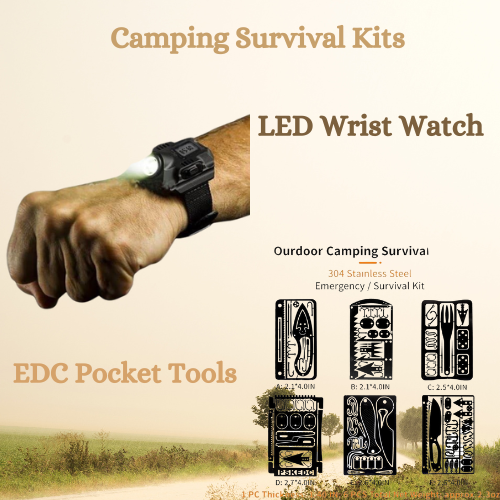 Wrist watch Flash Light & EDC Pocket Tool (10 pack)