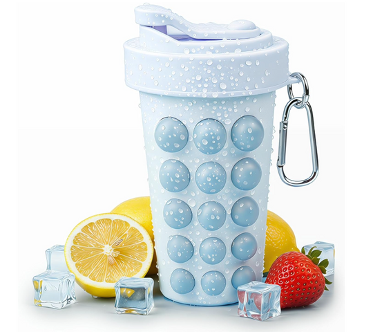 Bubble Ice Ball Maker Tumbler with Straw & Carabiner (MOQ 10 Sets)