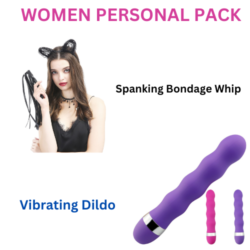 Spanking Bondage Whip 17" & Speed Vibrating Dildo(10 Pack)