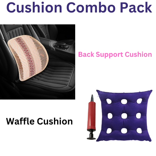 Back Support Cushion &  Waffle Cushion for Bed Pack(Bulk 3 Sets)