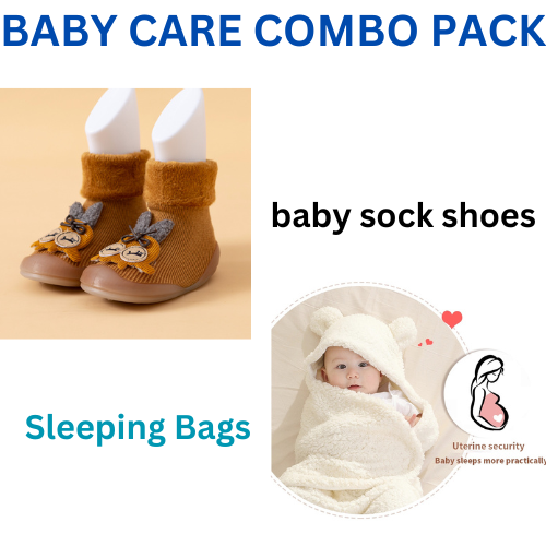 Cozy Swaddle Sleeping Bags & Babycare Toddler baby sock shoes(Bulk 3 Sets)