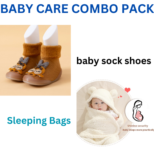 Swaddle Sleeping Bags & baby sock shoes Combo Pack(Bulk 3 Sets)