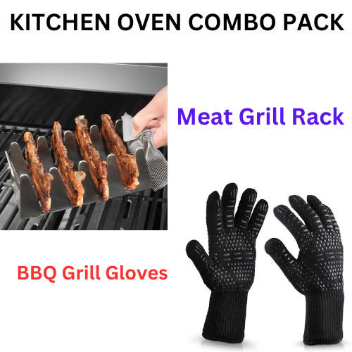 BBQ Grill Gloves & Multi Grill Rack Pack(10 Pack)