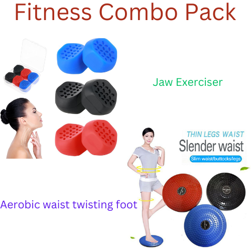 Aerobic waist twisting foot disc & Jaw Exerciser for Men Women Pack(10 Pack)