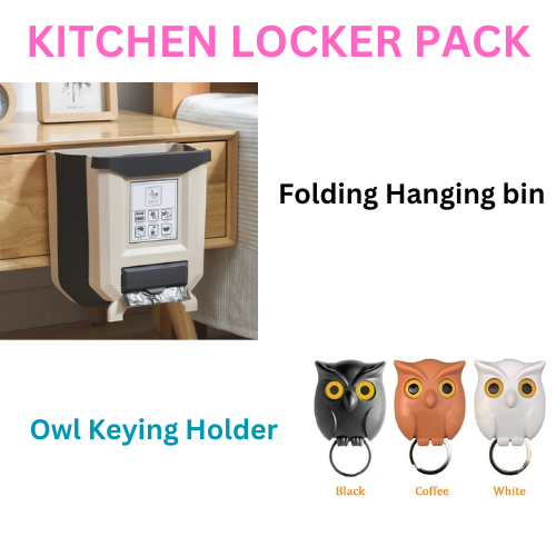 Kitchen Folding Hanging bin & Owl Keying Holder