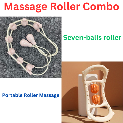 Seven-balls back roller massager & Portable Roller Massage Back Arm Stretching Yoga Fitness Equipment(5 Pack)