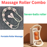 Seven-balls back roller massager & Portable Roller Massage Back Arm Stretching Yoga Fitness Equipment