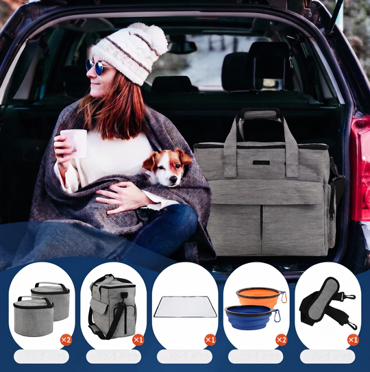 Outdoor Dog Travel Backpack with Food Container – Multifunctional Pet Carrier & Storage Gear for Hiking, Camping & Everyday Adventures