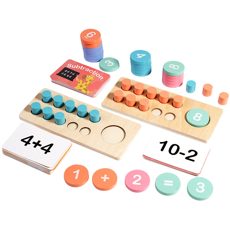 Wooden Montessori Ten Frame Counting Set (MOQ 10 Sets)