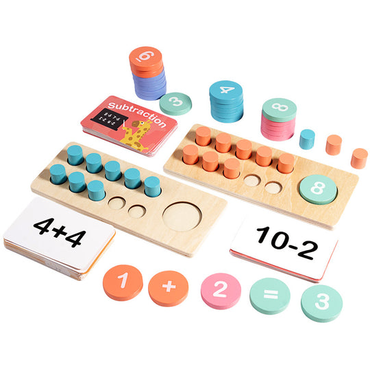 Wooden Montessori Ten Frame Counting Set (MOQ 10 Sets)