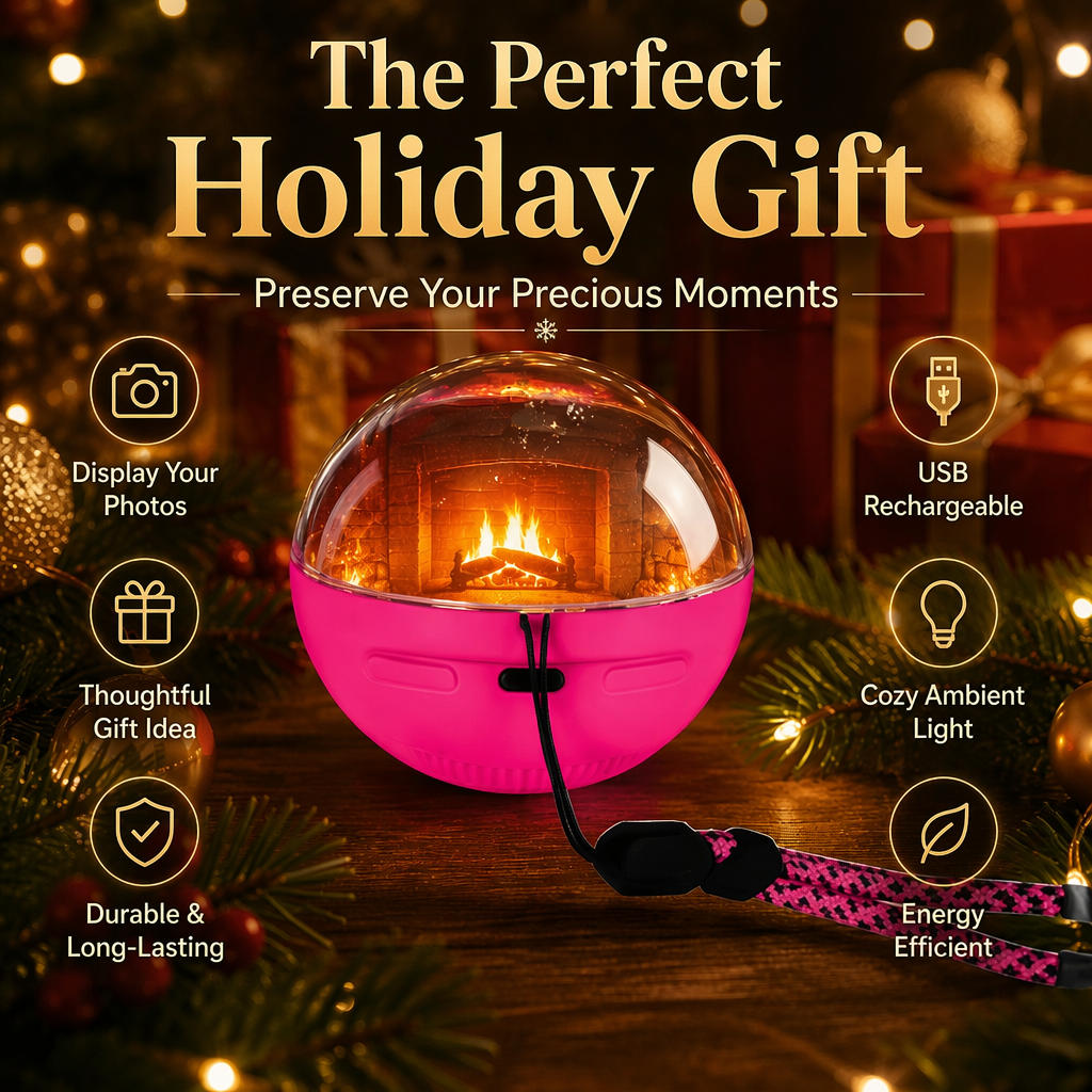 Crystal Memory Sphere Video Orb with Lanyard, Rechargeable