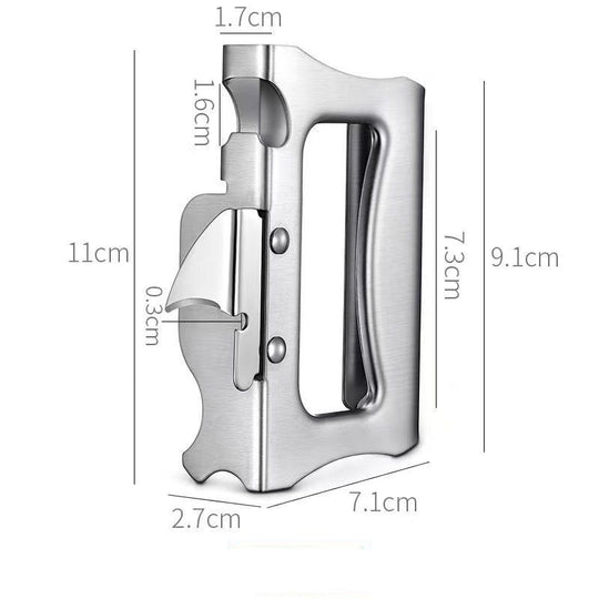 Stainless Steel Heavy-Duty Manual Can Opener with Ergonomic Grip Handle