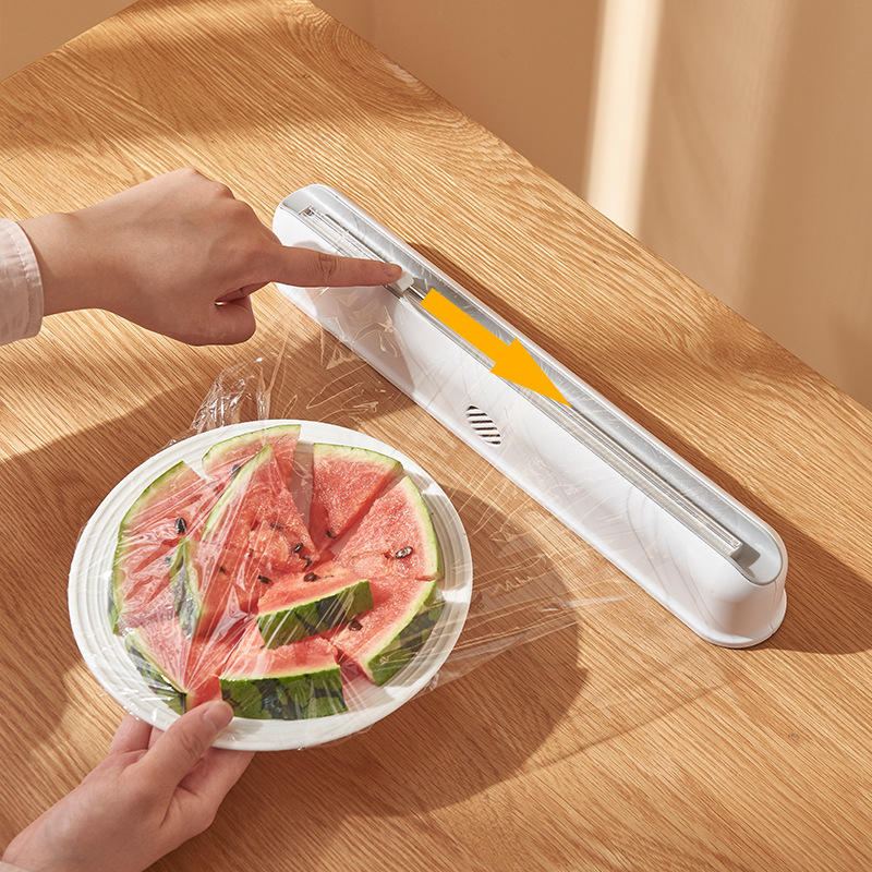 Plastic Food Wrap Dispenser Wrap Cutter Suction