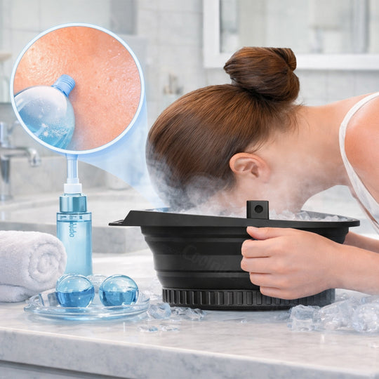 Ice Face Bath Bowl – Cold Plunge Facial Tub with Breathing Tube, Built-In Ice Tray & Odor-Remove Lid