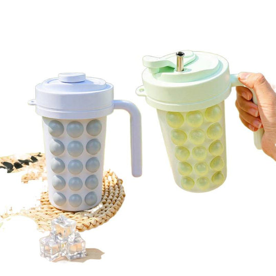 Bubble Ice Ball Maker Tumbler with Straw & Carabiner (MOQ 10 Sets)