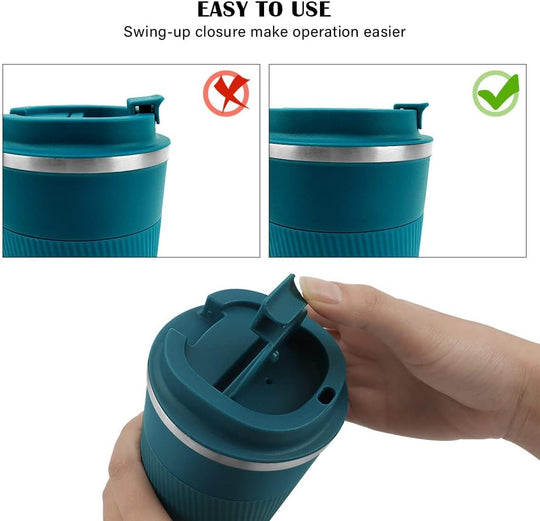 Vacuum Stainless Steel Insulated Travel Mug Spill Proof with Leakproof Lid
