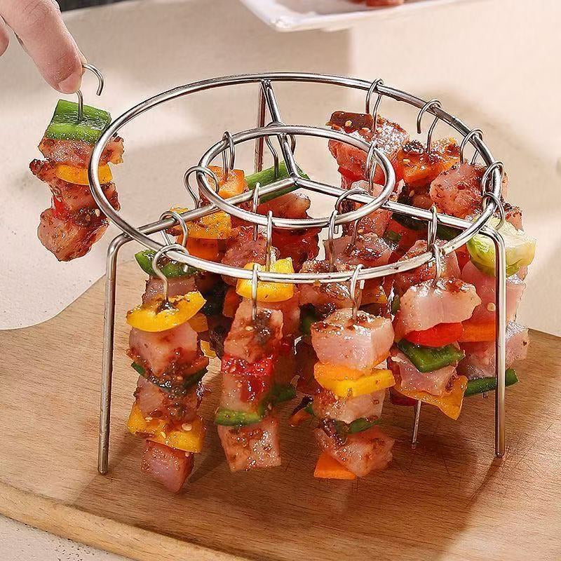 Vertical Grill Rack Detachable BBQ Circular Hanging