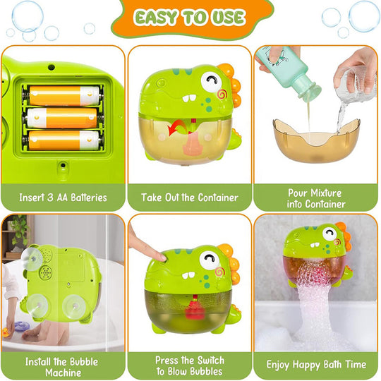 Automatic Bubble Machine for Kids with LED Lights & Musical Bubble Blower Toy (MOQ 10 Sets)