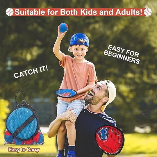 Baseball Glove & Ball Set - Beginner Toss & Catch Game Toy for Ages 3-12, Outdoor Family Sports Gift for Boys/Girls