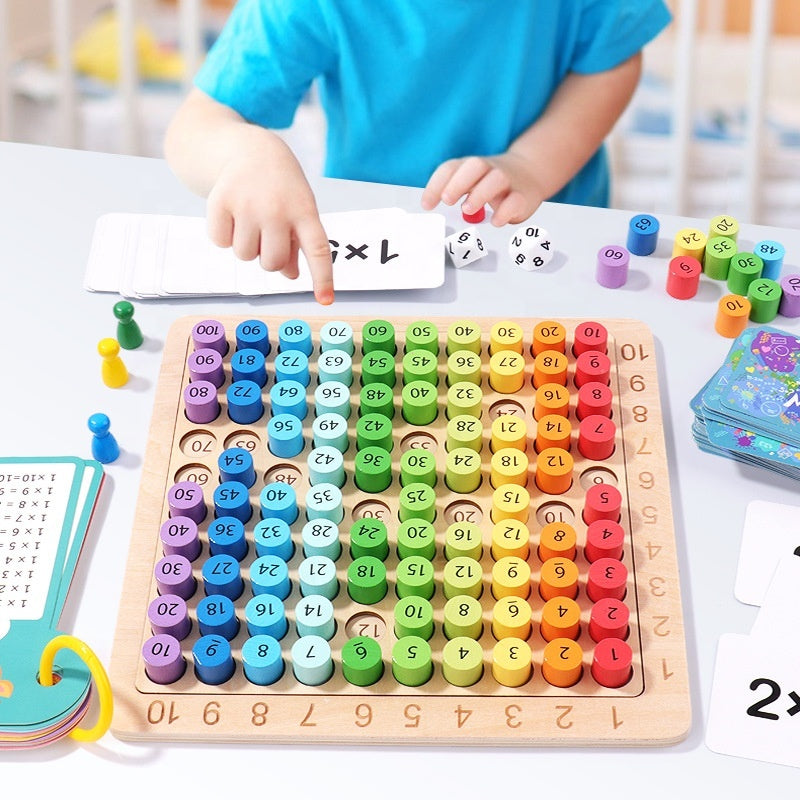 Montessori Multiplication Table Board, Wooden Math Game Kids (MOQ 10 Sets)