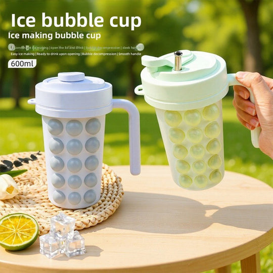 Bubble Ice Ball Maker Tumbler with Straw & Carabiner (MOQ 10 Sets)