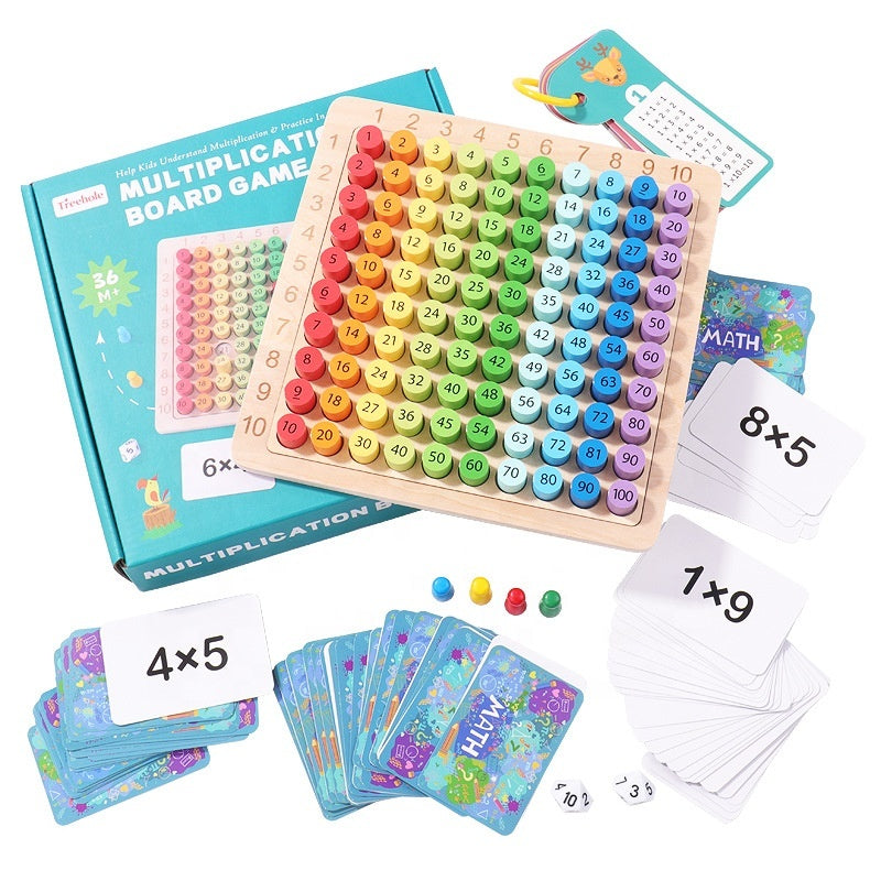 Montessori Multiplication Table Board, Wooden Math Game Kids (MOQ 10 Sets)