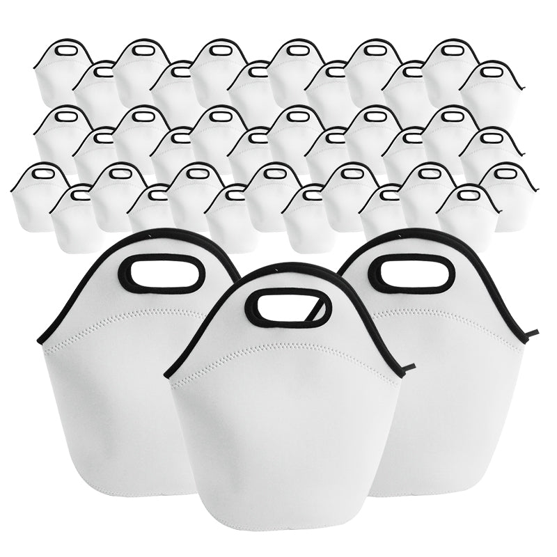 Sublimation DIY Blanks Neoprene Lunch Bag Insulated Soft Box Reusable Lightweight Lunch Bag Case Thermal Food Carry Case