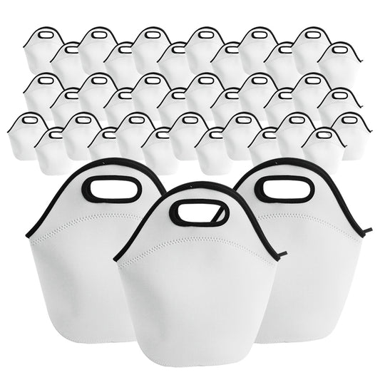 Sublimation DIY Blanks Neoprene Lunch Bag Insulated Soft Box Reusable Lightweight Lunch Bag Case Thermal Food Carry Case