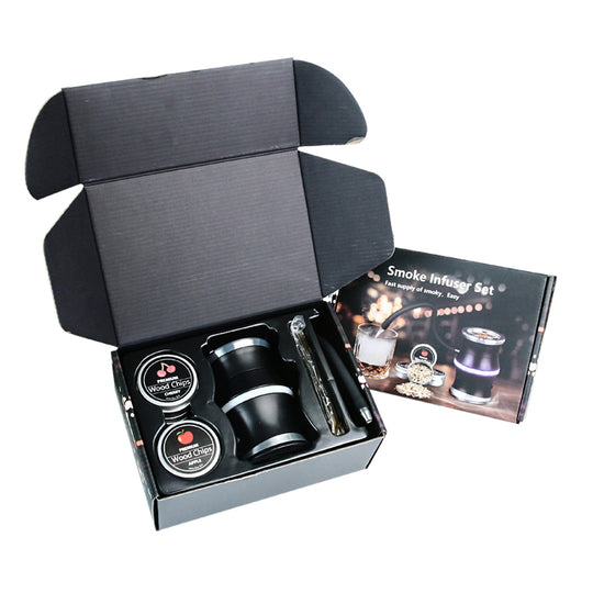 Electric Home Use Smoker Cocktail Whiskey Infuser Gift Set (MOQ 10 Sets)