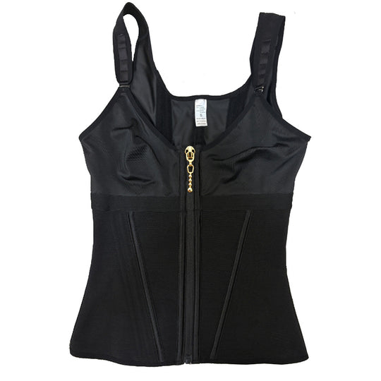 Womens Waist Trainer Corset Zipper Vest Slimming Body Shaper Cincher (MOQ 10 Sets)