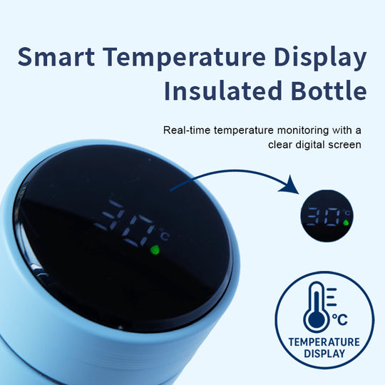 Steel Vacuum Flask,Travel Mug with Smart LCD Touch Screen, Keep Hot Or Cold