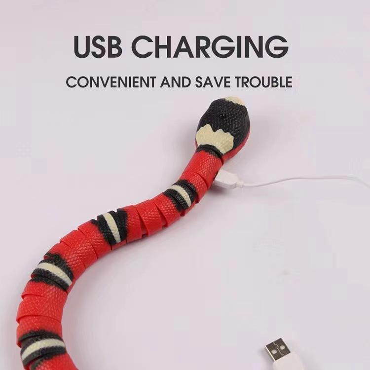 USB Rechargeable,Automatically Sense Obstacles and Escape,Electric Tricky Snake Cat Toys for Indoor Cats Dogs (MOQ 10 Sets)