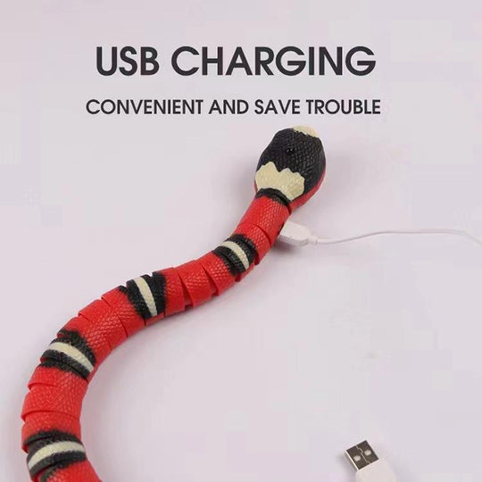 USB Rechargeable,Automatically Sense Obstacles and Escape,Electric Tricky Snake Cat Toys for Indoor Cats Dogs (MOQ 10 Sets)