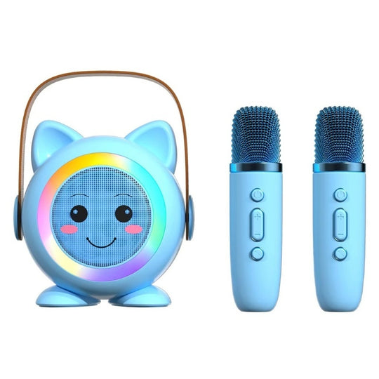 Kids Mini Karaoke Machine with 2 Wireless Mics, Bluetooth 5.3 Speaker with Rainbow Lights & Magic Voice Effects, Gift for Girls & Boys Ages 3-12(10 Pack)