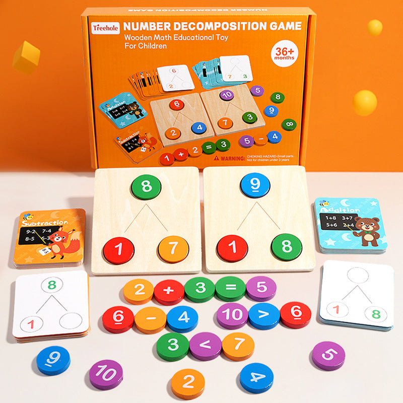 Wooden Counting Numbers Training Board Number Calculation Logical Thinking