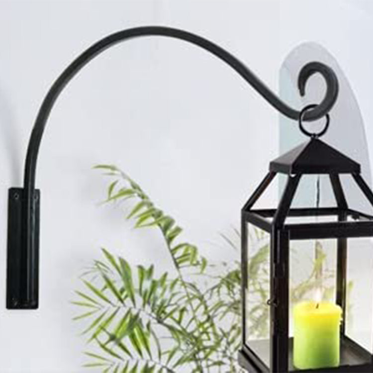 Outdoor Hanging Plant Bracket – Hand-Forged Iron Bird Feeder Hook, Weather-Resistant & Heavy Duty