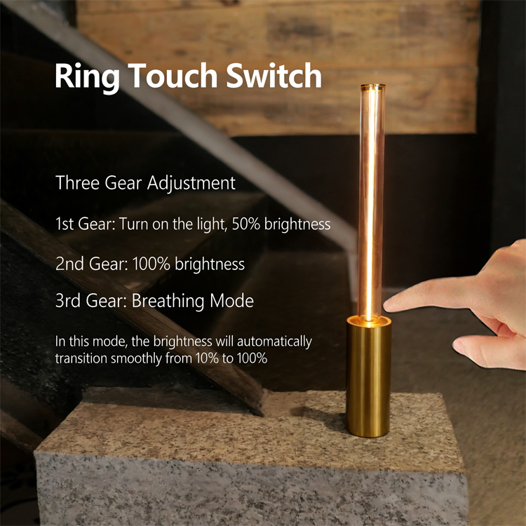 Modern Rechargeable LED Tube Table Lamp – Minimalist Ambient Desk Light