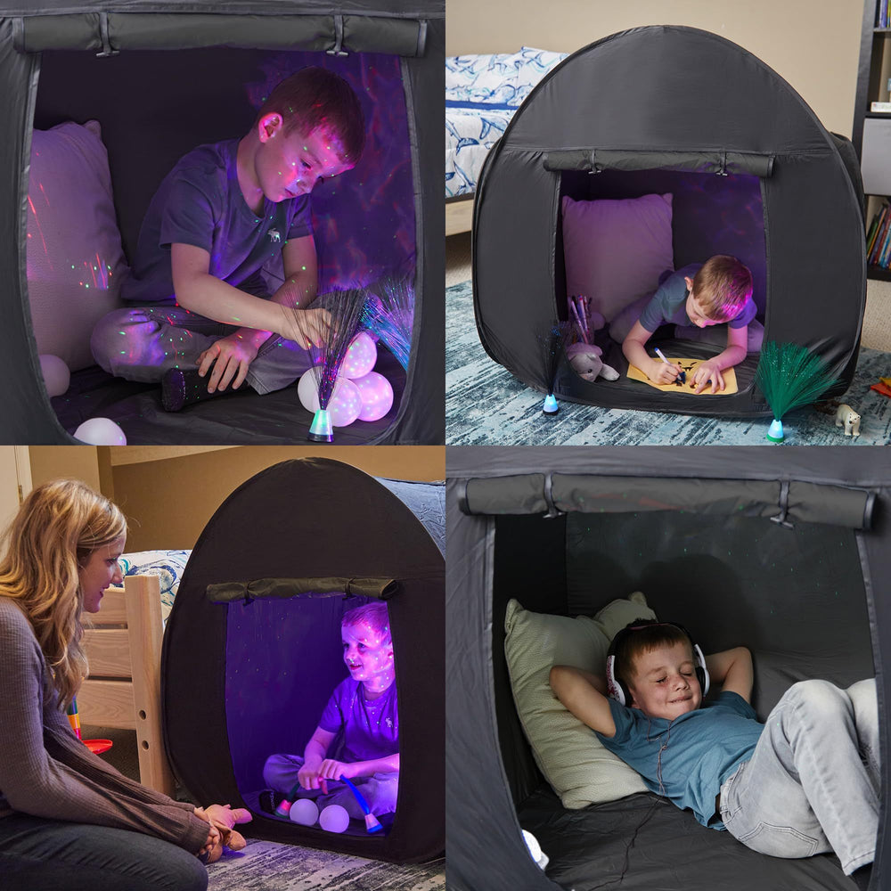 Pop-Up Blackout Sensory Tent for Kids – Calming Hideaway Play Tent, Small & Big Sizes (MOQ 10 Sets)