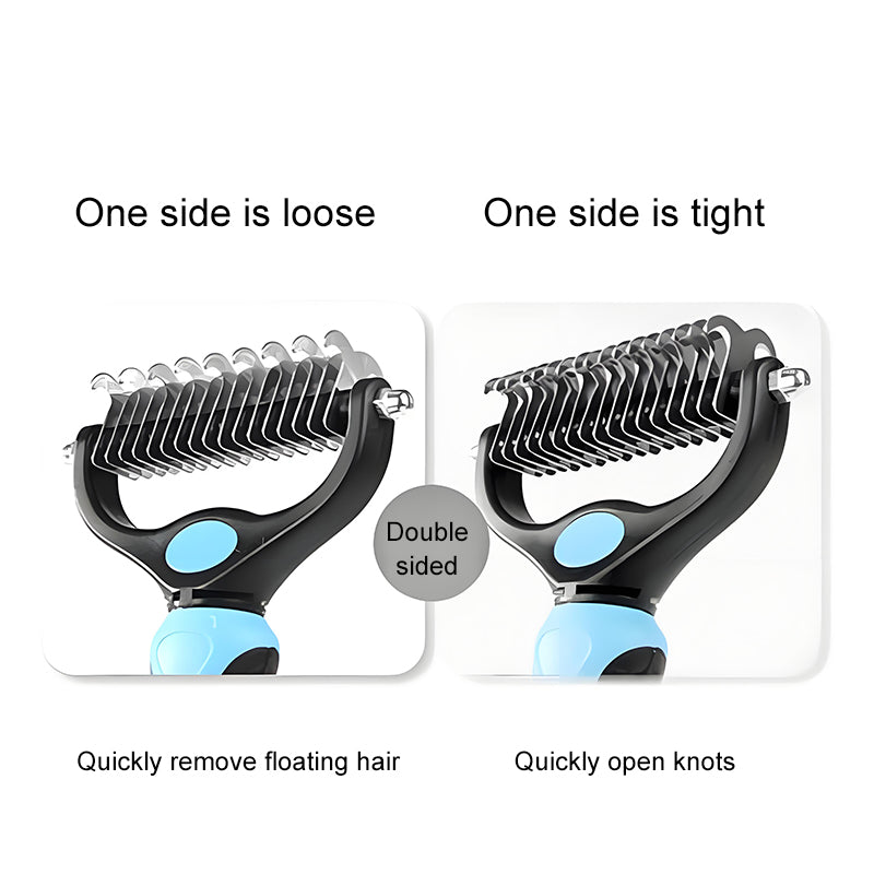 Dog & Cat Detangling Comb – Pet Grooming Brush for Knots & Tangled Fur
