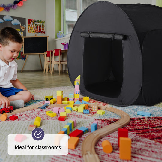Pop-Up Blackout Sensory Tent for Kids – Calming Hideaway Play Tent, Small & Big Sizes