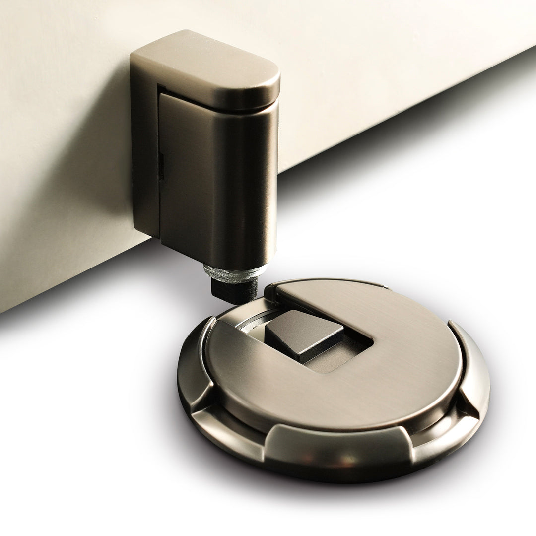 Mechanical Floor Door Stop, Push-Lock Adjustable Holder